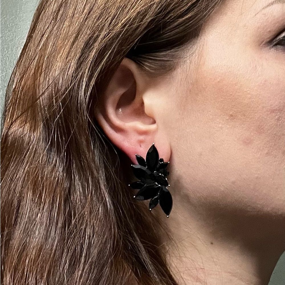 Retro Cluster Crystal Dangle‎ Earrings Rhinestone Statement Stud Earrings - Picture 2 of 8